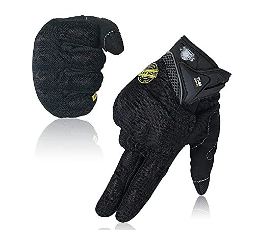 Guantes de Moto, Dedo Completo Guantes de Moto con Pantalla Táctil Guantes de Nudillos