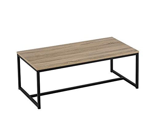 Mesa de Centro de Acero Negra Moderna para salón Factory - LOLAhome