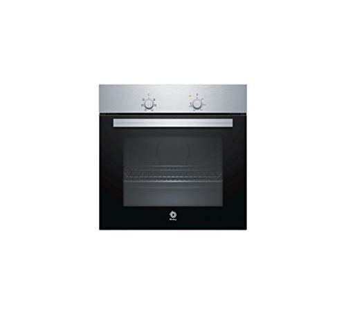 Balay, 3HB1000X0 - Horno multifunción, 5 funciones, indicador luminoso, 71 L, 60 cm, Inox Básico, Negro/Acero inoxidable