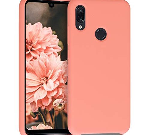 kwmobile Carcasa Compatible con Xiaomi Redmi Note 7 / Note 7 Pro - Funda de Silicona para móvil - Cover Trasero en Coral Mate