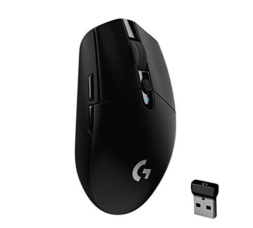 Logitech G305 LIGHTSPEED Ratón Gaming Inalámbrico, Captor HERO 12K, 12,000 DPI, Ultra-ligero, Batería de 250h, 6 Botones Programables, Memoría Integrada, PC/Mac - Negro