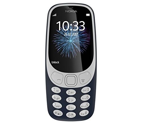 Nokia 3310 - Móvil libre de 2,4'' (16 MB RAM, 16 MB ROM, Cámara 2 MP, Batería 1200 mAh), Azul [Versión ES/PT]