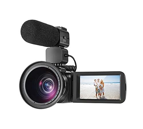 NRST Go Pro Cámara de Videos Z82 Videocámara Llena HD 10x Recordadora de cámara de Zoom Digital con cámara de vlogging óptico de micrófono for grabación de vlog Webcam (Color : Bundle A)