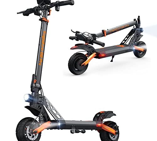 Patinete Eléctrico Adultos, Batería 48V/15Ah hasta 50 Km de Autonomía, Neumáticos Todoterreno de 9" Scooter Eléctrico Plegable con Sistema de Frenado Doble, Doble Suspensión - G2 Pro