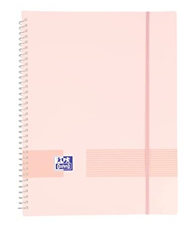 Oxford - Carpeta 20 fundas, tapa de plástico opaco, color rosa chicle