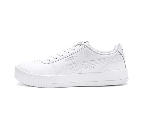 PUMA Carina L, Zapatillas Bajas Mujer, Blanco White White Silver, 41 EU