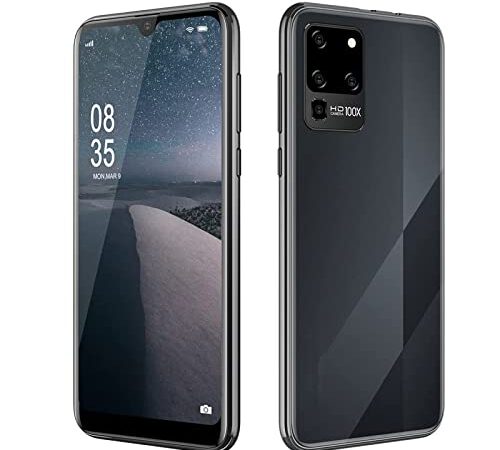 4G Moviles Libres Baratos, Pantalla 6,3 Pulgadas, 32GB/64GB ROM, 3GB RAM, Android 9.0 Smartphone Libre,4600mAh Batería,Smartphone Barato Dual SIM, 8MP Face ID Moviles Baratos y Buenos (Negro1)