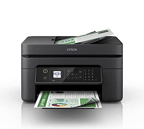 Epson Workforce WF-2840DWF, Impresora WiFi A4 Multifunción con Impresión a Doble Cara (Dúplex), Pantalla LCD y Alimentador de Documentos (ADF), 3en1: Impresión, Copiadora, Escáner, Negro