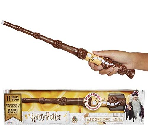 HARRY POTTER Varita Magica Con Hechizos Interactive Wizard Wand Exclusive Wave Dumbledore 38 cm, multicolor, Talla única (Elbenwald 73212) , color/modelo surtido