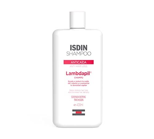 Isdin Lambdapil Champú Anticaída, Ayuda a Reducir la Caída del Cabello y Estimula el Crecimiento Capilar 1 x 400ml