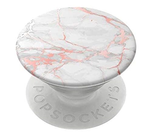 PopSockets PopGrip - Soporte y Agarre para Teléfonos Móviles y Tabletas con un Top Intercambiable - Rose Gold Lutz Marble