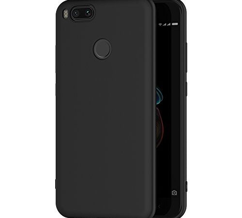 AICEK Funda Xiaomi Mi 5X / Xiaomi Mi A1, Negro Silicona Fundas para Xiaomi 5X Carcasa Xiaomi Mi 5X Negro Silicona Funda Case (5,5")