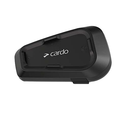 Cardo Spirit Motocicleta 2 Vías Bluetooth Sistema De Comunicación Auriculares, Negro, Individual