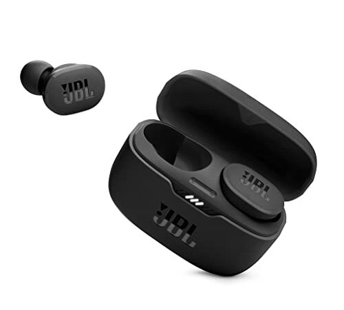 JBL TUNE 130NC TWS Auriculares inalámbricos In Ear True Wireless Bluetooth IPX4 con micrófono incorporado para música, deportes y llamadas, hasta 40h de batería, estuche de carga, negro