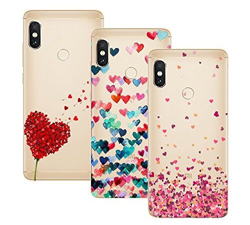 Young & Ming Xiaomi Redmi Note 5 Funda, [3 Pack] Carcasa Transparente Slilicona Suave TPU Gel Enjaca Xiaomi Redmi Note 5 5,99", Color 1