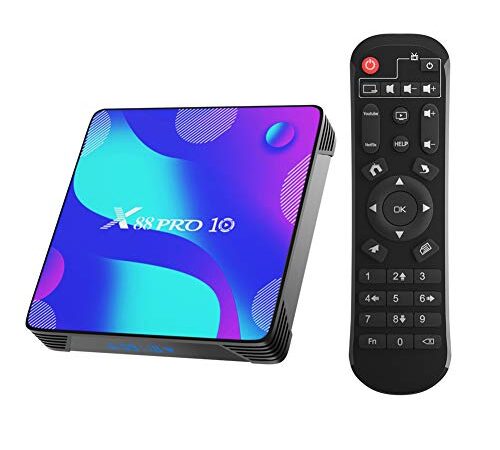 Android 11 TV Box,4GB RAM 32GB ROM RK3318 Quad-Core 64bit Cortex-A53 Support 2.4/5.0GHz Dual-Band WiFi BT4.0 3D 4K 1080P H.265 10/100M Ethernet HD 2.0 Smart TV Box