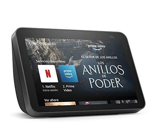 Echo Show 8 (2.ª generación, modelo de 2021) | Pantalla HD inteligente con Alexa y cámara de 13 MP | Antracita