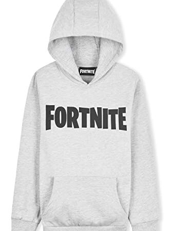 Fortnite Sudadera Niño, Ropa para Niño De Videojuego, Sudadera con Capucha para Niños, Gamer Regalos 7-15 Años (9-11 años, Gris)