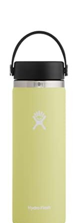 HYDRO FLASK - Cantimplora Isotérmica 591 ml, Botella Térmica de Acero Inox, Termo Aislamiento al Vacío, Tapón Flex Cap Antifugas y Asa, Libre de BPA, Apertura Ancha, Pineapple