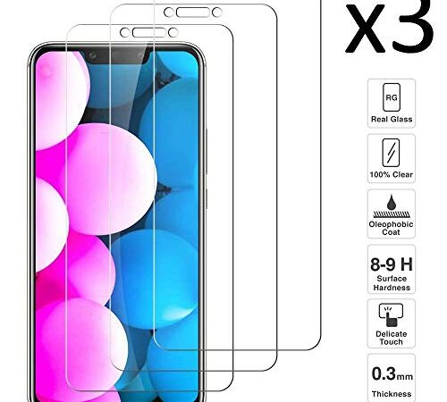 iGlobalmarket [Pack Ahorro - 3 Unidades] Protector de Pantalla Huawei Mate 20 Lite, Vidrio Templado, sin Burbujas, Alta Definicion, 9H Dureza, Resistente a Arañazos