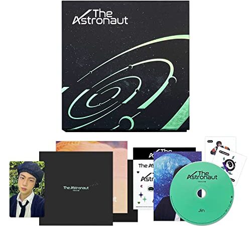 JIN of BTS - [The Astronaut] (VERSION 02) Out Cover + Photobook + CD + Lyric Card + Postcard + Graphic Sticker + Seal Sticker + Photocard + Poster + 2 Extra Photocards