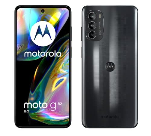 Motorola Moto g82 (Pantalla OLED de 6.6" 120 Hz, Sistema de cámara OIS 50 MP, Dolby Atmos, Altavoces estéreo, batería 5000 mAh, 5G, procesador Snapdragon 695, 6/128 GB, SIM Dual), Gris (VERSIÓN SP/PT)