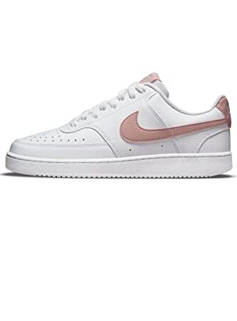 NIKE Court Vision Low Next Nature, Zapatos Mujer, Blanco White Pink Oxford, 41 EU