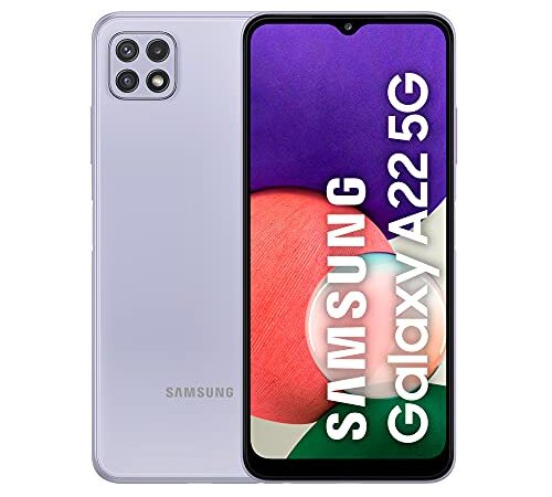 Samsung Galaxy A22 5G (64 GB) Violeta - Smartphone Android de 4 GB de RAM, Teléfono Móvil Libre con carga rápida, batería de 5000 mAh y pantalla de 6,6'' (Versión ES)