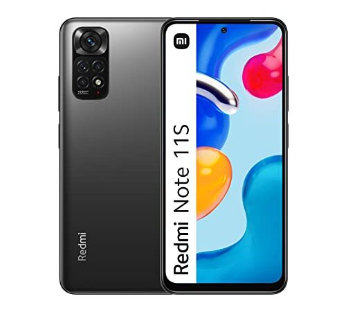 Xiaomi Redmi Note 11S - Smartphone 6+128GB, Pantalla AMOLED 6.43" 90Hz FHD+, MediaTek Helio G96, cámara Profesional 108MP, 5000mAh, Gris Grafito (2 años de garantía)