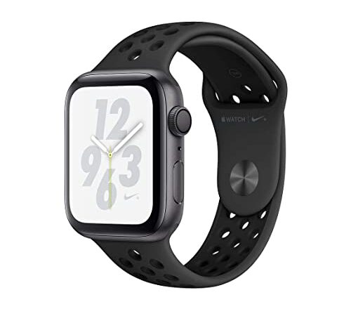 Apple Watch Nike+ Series 4 44mm (GPS + Cellular) - Space Grey Aluminium Case with Anthracite/Black Nike+ Sport Band (Renewed)