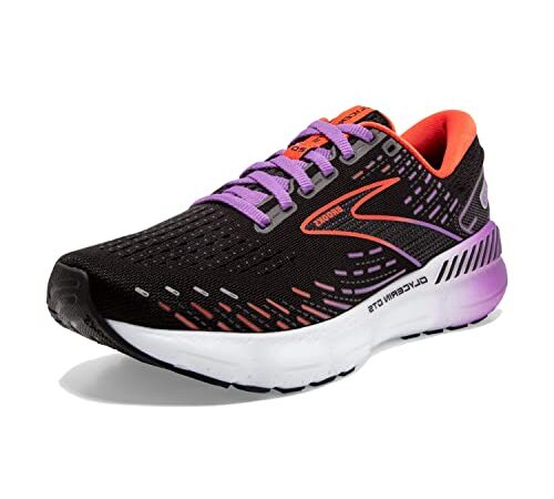 Brooks Glycerin GTS 20, Running Shoe Mujer, Black/Bellflower/Fiesta, 38 EU