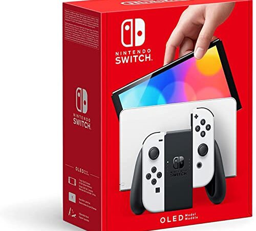 Consola Nintendo Switch (modelo OLED), Pantalla de 7 Pulgadas, Con Estación de Acoplamiento Joy-Con Blanca