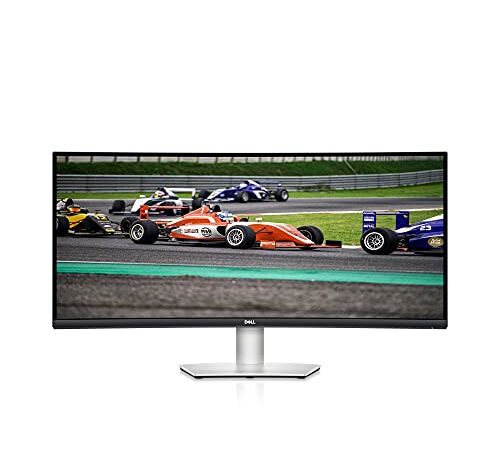 Monitor Dell S3422DW WQHD de 34 pulgadas (3440x1440, pantalla curva 1800R, 100Hz, IPS, 4ms, AMD FreeSync, 2x HDMI) 3 años de garantía, negro