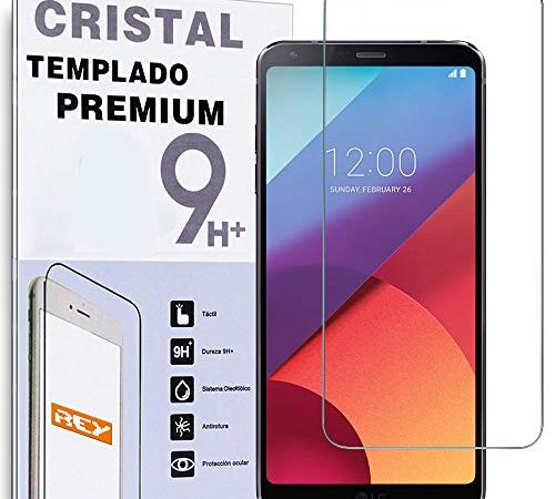 REY Protector de Pantalla para LG G6, Cristal Vidrio Templado Premium