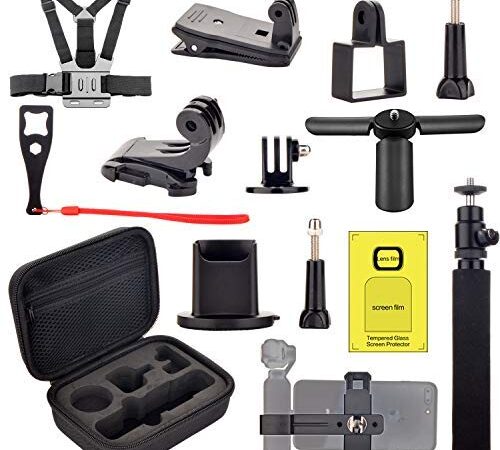 Accesorios Kit para DJI OSMO Pocket - Funda Correa Pecho Soporte Clip de Mochila Soporte de expansión Trípode para Osmo Pocket Expansión Accesorios Kit