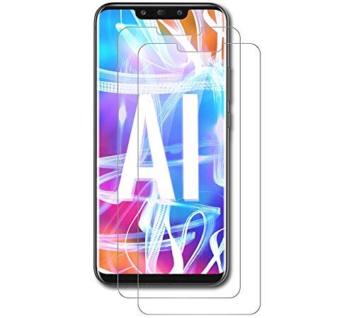 AICEK [2-Pack Protector de Pantalla Huawei Mate 20 Lite, Cristal Templado para Huawei Mate 20 Lite Vidrio Templado Mate 20 Lite Cristal Screen Protector