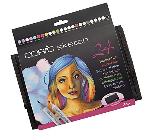 Copic Sketch – Lote de 24 rotuladores de dibujo con estuche