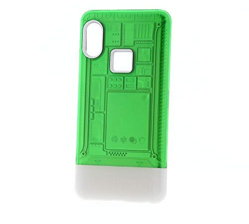 Max Power Digital Funda para móvil Xiaomi Mi A2 Lite Carcasa Transparente Reflectante Antigolpes Elegante Doble Rígida 2 en 1 Dura y Flexible (Xiaomi Mi A2 Lite, Verde)