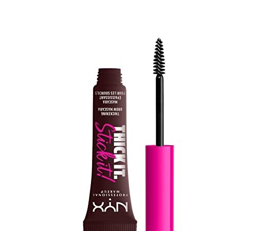 NYX Professional Makeup Thick It Stick it! ¡Fíjalas! Máscara de cejas, matiza y rellena con 16 horas de duración, Espresso