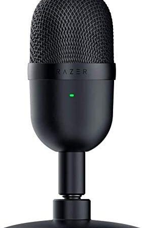 Razer Seiren Mini - Micrófono compacto para USB para streaming, (compacto con patrón polar supercardioide, soporte inclinable, amortiguador integrado) Negro