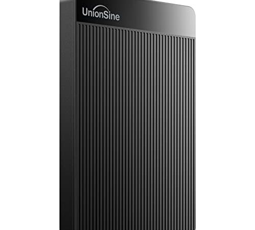 UnionSine Ultra Slim Disco Duro Externo Portátil 2.5" 1TB, USB3.0 SATA HDD Almacenamiento para PC, Mac, MacBook, Chromebook, Xbox, PS4 (Color Negro) HD2510