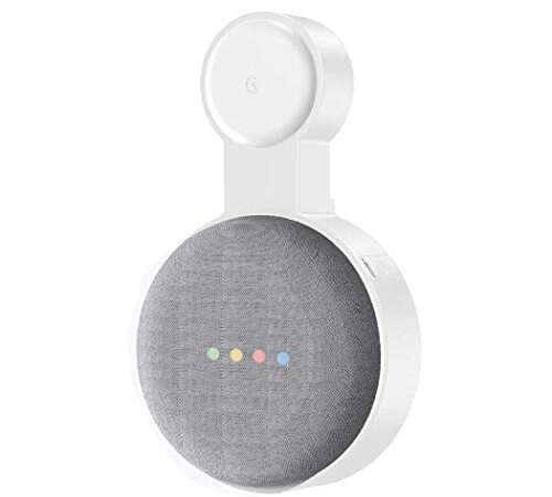 Baaletc Soporte de Pared Outlet para Google Home Mini/Nest Mini (2nd Gen) Asistente de Altavoz, Altavoz Inteligente, Manejo de Cable Incorporado