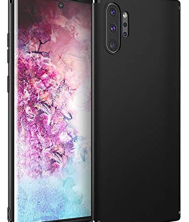 BENNALD Funda Compatible con Samsung Galaxy Note 10 Plus, TPU Silicona Funda táctil Funda Mate Funda TPU Suave y Flexible Carcasa para Samsung Galaxy Note 10+ - Negro