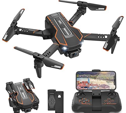 Drones para Niños con Cámara 720P, WiFi FPV RC Quadcopter para Principiantes, Modo sin Cabeza, Altitud Hold, 3 Modos de Velocidad, 3D Flip, Modo Órbita, Regalos y Juguetes para Niños