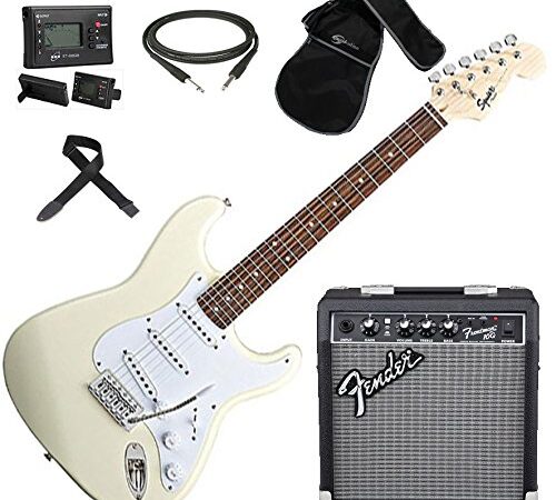 FENDER Squier Stratocaster Bullet ATW SSS Guitarra eléctrica + Amplificador + Bolsa + Afinador + Correa + Púas