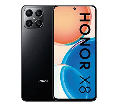 HONOR X8 Smartphone, 6+128GB Teléfonos, Pantalla LCD 6.7" a 90Hz, Cámara Profesional de 64MP, batería de 4000mAh, Carga rápida, NFC Dual SIM Card, GMS