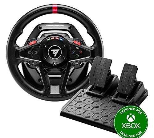 Thrustmaster T128, Volante de Carreras Force Feedback con Pedales Magnéticos, Xbox Series X|S, Xbox One, PC