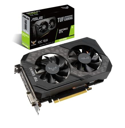 ASUS TUF Gaming GeForce GTX 1660 Super OC Edition 6GB GDDR6 - Tarjeta gráfica (OC 1845 MHz, 7680x4320 Pixeles, PCI Express 3.0) Negro