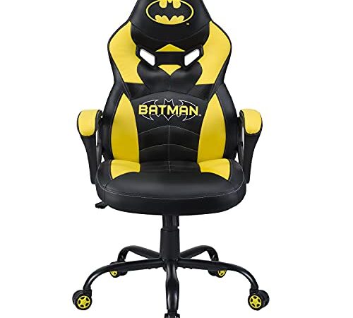 Subsonic - Batman - Silla Gaming Junior - Asiento Gamer para Escritorio Poliuretano - Sillon De Oficina - Licencia Oficial DC Comics (Windows 8)