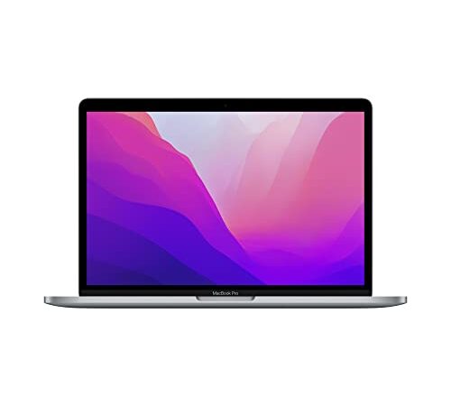 Apple 2022 Ordenador Portátil MacBook Pro con chip M2 de Apple: pantalla Retina de 13 pulgadas, 8GB de RAM, 256 GB SSD ​​​​​​​de almacenamiento SSD, Touch Bar, color​​​​​​​ Gris espacial ​​​​​​​